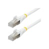 StarTech.com 5m CAT6a Ethernet Cable - White - Low Smoke Zero Halogen (LSZH) - 10GbE 500MHz 100W PoE++ Snagless RJ-45 w/Strain