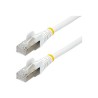 StarTech.com 50cm CAT6a Ethernet Cable - White - Low Smoke Zero Halogen (LSZH) - 10GbE 500MHz 100W PoE++ Snagless RJ-45