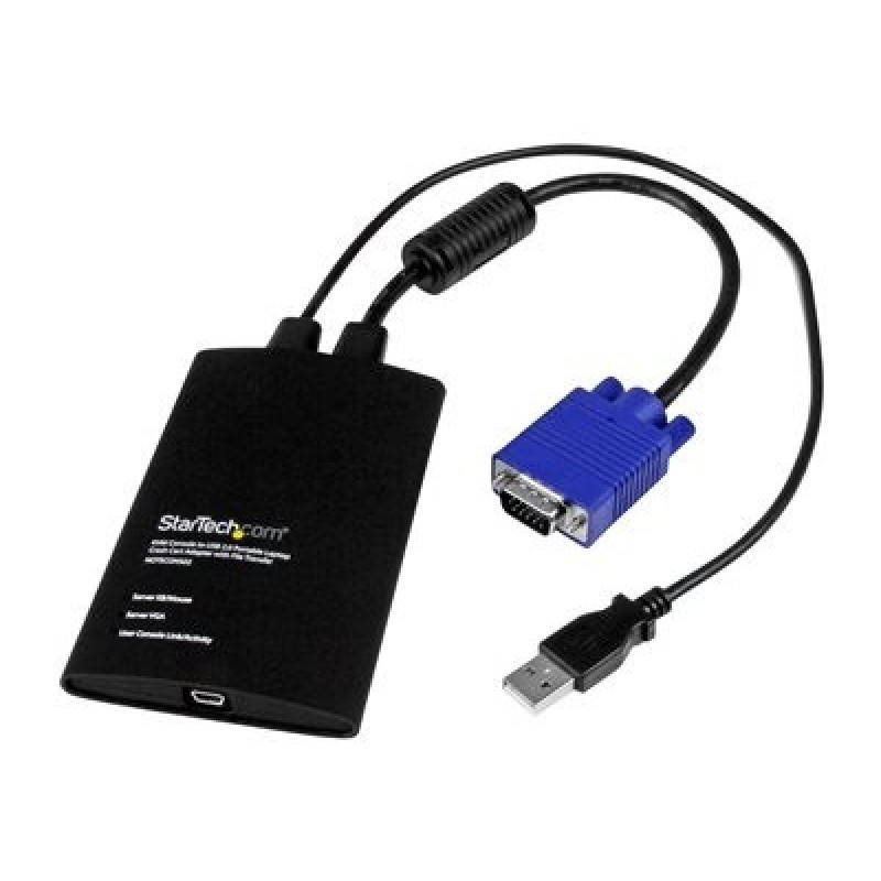 StarTech.com USB Crash Cart Adapter - File Transfer & Video - Portable Server Room Laptop to KVM Console Crash Cart