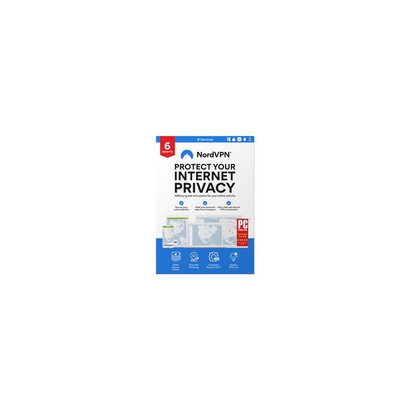 NordVPN - Licence na predplatné (6 mesícu) - ESD - Win, Mac, Linux, Android, iOS - celý svet