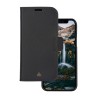 dbramante1928 New York - Pouzdro s klopou pro mobilní telefon - detachable magnetic back-cover - kůže Saffiano - noční čerň