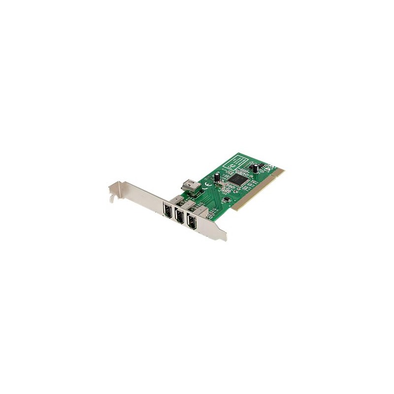 StarTech.com 4 port PCI 1394a FireWire Adapter Card - 3 External 1 Internal FireWire PCI Card for Laptops (PCI1394MP) - Adaptér