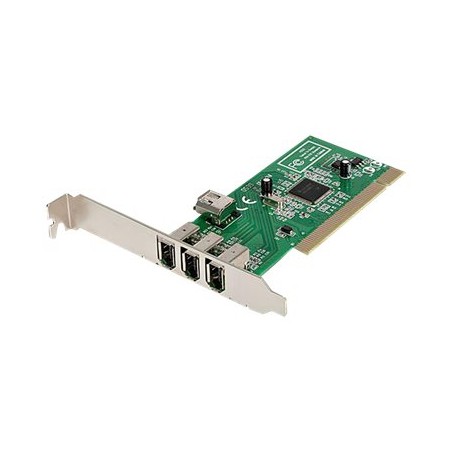 StarTech.com 4 port PCI 1394a FireWire Adapter Card - 3 External 1 Internal FireWire PCI Card for Laptops (PCI1394MP) - Adaptér