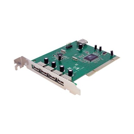 StarTech.com 7 Port PCI USB Card Adapter - PCI to USB 2.0 Controller Adapter Card - Full Profile Expansion Card (PCIUSB7) - USB