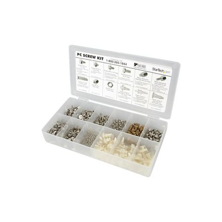 StarTech.com Deluxe Assortment PC Screw Kit - Screw Nuts and Standoffs - Screw kit - PCSCREWKIT - Sada šroubu