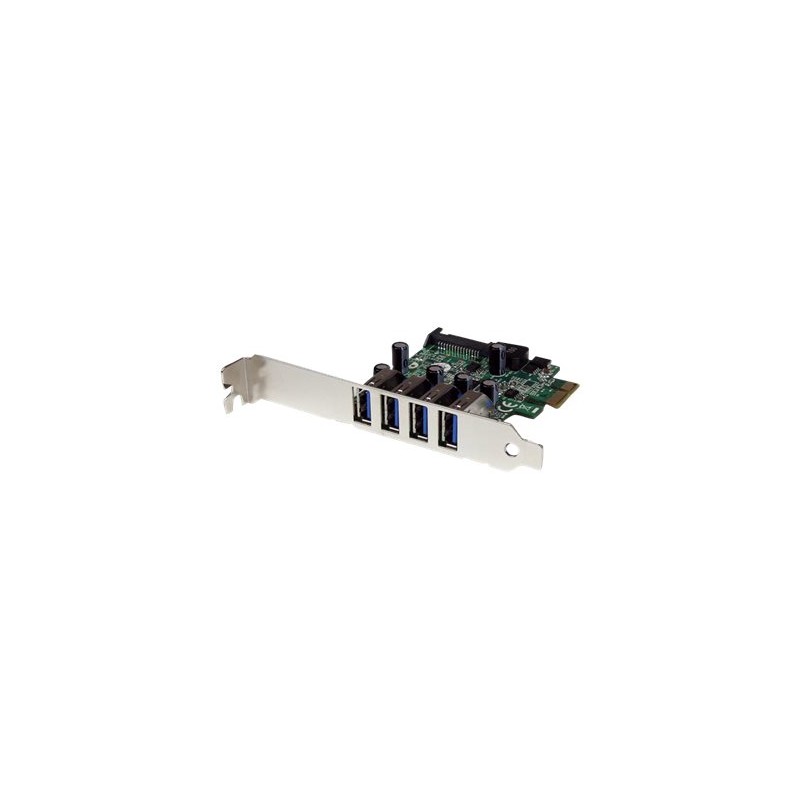StarTech.com 4-Port PCI Express SuperSpeed USB 3.0 Controller Card with UASP - USB 3.0 Expansion Card with SATA Power