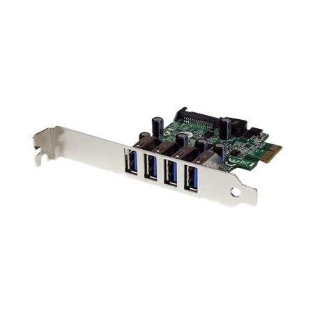 StarTech.com 4-Port PCI Express SuperSpeed USB 3.0 Controller Card with UASP - USB 3.0 Expansion Card with SATA Power
