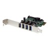 StarTech.com 4-Port PCI Express SuperSpeed USB 3.0 Controller Card with UASP - USB 3.0 Expansion Card with SATA Power