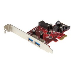 StarTech.com 4 Port PCI Express USB 3.0 Card - 2 Ext & 2 Int (IDC) - SATA Power - USB adaptér - PCIe 2.0 nízký profil - USB 3.0