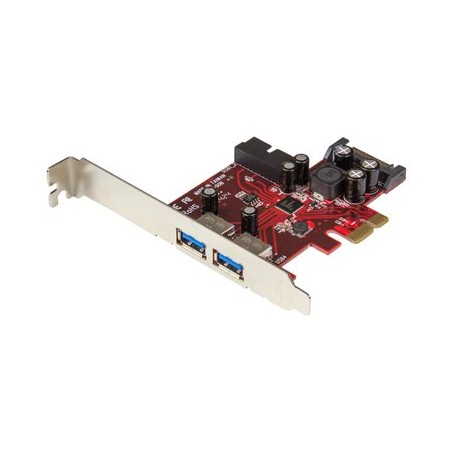StarTech.com 4 Port PCI Express USB 3.0 Card - 2 Ext & 2 Int (IDC) - SATA Power - USB adaptér - PCIe 2.0 nízký profil - USB 3.0