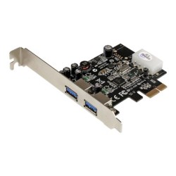 StarTech.com 2 Port PCI Express (PCIe) SuperSpeed USB 3.0 Card Adapter with UASP - LP4 Power - Dual Port USB 3 PCIe Controller