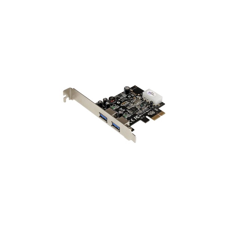 StarTech.com 2 Port PCI Express (PCIe) SuperSpeed USB 3.0 Card Adapter with UASP - LP4 Power - Dual Port USB 3 PCIe Controller