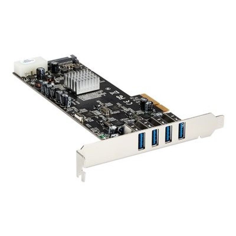 StarTech.com 4 Port USB 3.0 PCIe Card w/ 4 Dedicated Channels - UASP - USB 3.0 PCI Express Card Adapter - USB adaptér - PCIe x4