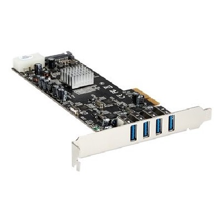 StarTech.com 4 Port USB 3.0 PCIe Card w/ 4 Dedicated Channels - UASP - USB 3.0 PCI Express Card Adapter - USB adaptér - PCIe x4