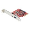 StarTech.com 2-Port 10Gbps USB-A & USB-C PCIe Card, USB 3.1 Gen 2 PCI Express Type C/A Host Controller Card Adapter, USB 3.2