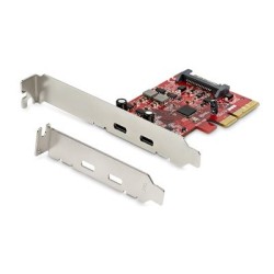 StarTech.com PCIe USB 3.1 Card, 2x USB C 3.1 Gen 2 10Gbps, PCIe Gen 3 x4, ASM3142 Chipset, USB Type-C PCI Express Card, 2-Port
