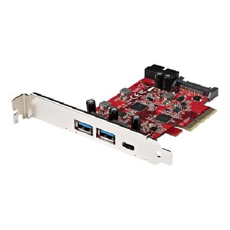 StarTech.com 5-Port USB PCIe Card, 10Gbps USB 3.1 Gen 2 PCIe Card w/ 1x USB-C & 2x USB-A, 1x 2 Port IDC (Internal 5Gbps USB