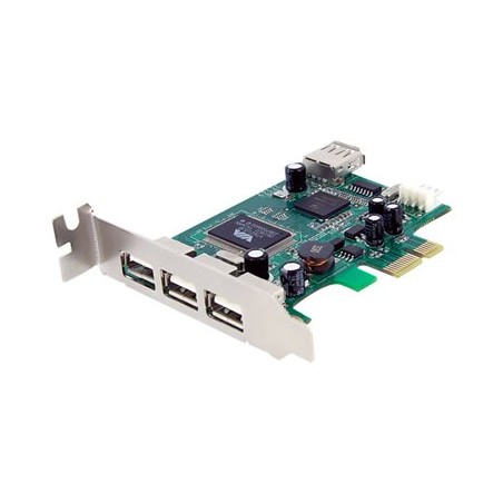 StarTech.com 4 Port PCI Express Low Profile High Speed USB Card - PCIe USB 2.0 Card - PCI-E USB 2.0 Card (PEXUSB4DP) - USB