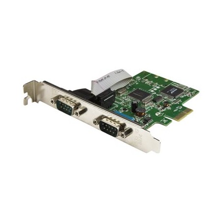 StarTech.com 2-Port PCI Express Serial Card with 16C1050 UART - RS232 Low Profile Serial Card - PCI Serial Card (PEX2S1050)
