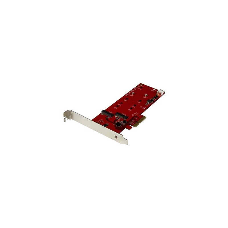 StarTech.com 2x M.2 SATA SSD Controller Card - PCIe - PCI Express M.2 SATA III Controller - NGFF Card Adapter (PEX2M2) - Radic