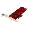StarTech.com 2x M.2 SATA SSD Controller Card - PCIe - PCI Express M.2 SATA III Controller - NGFF Card Adapter (PEX2M2) - Radic