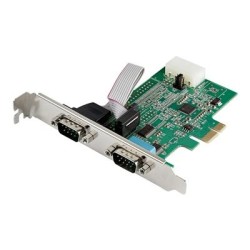 StarTech.com 2-port PCI Express RS232 Serial Adapter Card, PCIe RS232 Serial Host Controller Card, PCIe to Dual Serial DB9 COM