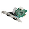 StarTech.com 2-port PCI Express RS232 Serial Adapter Card, PCIe RS232 Serial Host Controller Card, PCIe to Dual Serial DB9 COM