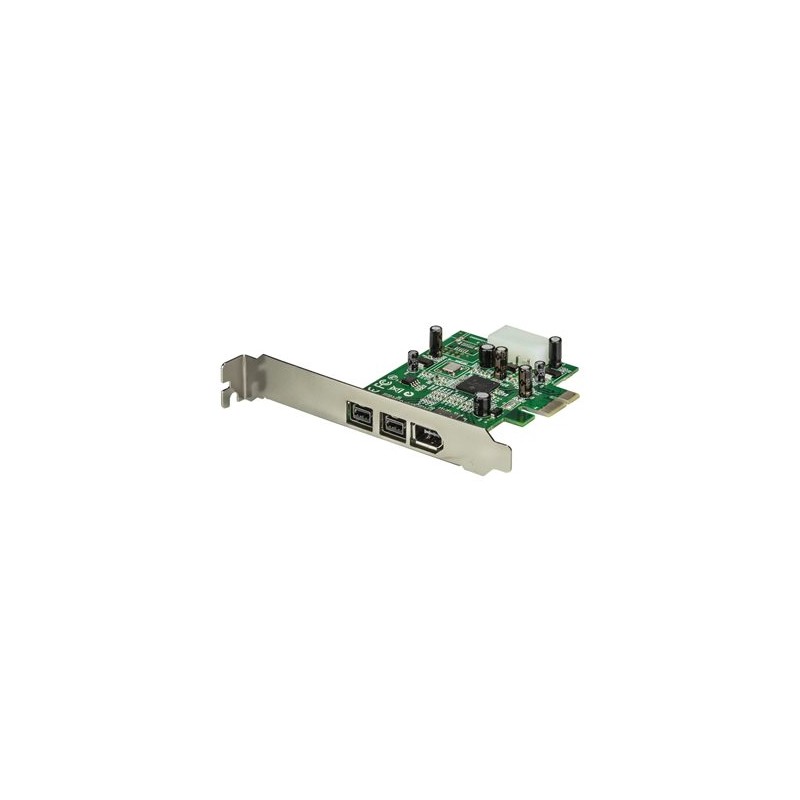 StarTech.com 3 Port 2b 1a 1394 PCI Express FireWire Card Adapter - 1394 FW PCIe FireWire 800 / 400 Card (PEX1394B3) - Adaptér