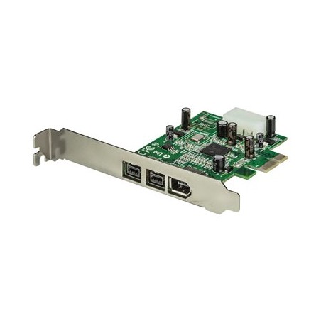 StarTech.com 3 Port 2b 1a 1394 PCI Express FireWire Card Adapter - 1394 FW PCIe FireWire 800 / 400 Card (PEX1394B3) - Adaptér