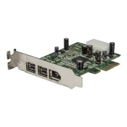 StarTech.com 3 Port 2b 1a Low Profile 1394 PCI Express FireWire Card Adapter - Adaptér firewire - PCI Express x1 nízký profil