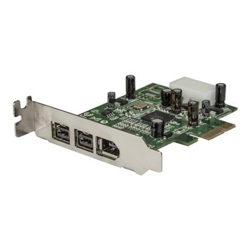 StarTech.com 3 Port 2b 1a Low Profile 1394 PCI Express FireWire Card Adapter - Adaptér firewire - PCI Express x1 nízký profil