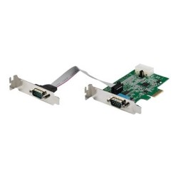 StarTech.com 2-port PCI Express RS232 Serial Adapter Card, PCIe RS232 Serial Host Controller Card, PCIe to Serial DB9 COM