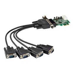 StarTech.com 4-port PCI Express RS232 Serial Adapter Card, PCIe RS232 Serial Host Controller Card, PCIe to Serial DB9, 16950