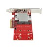 StarTech.com Dual M.2 PCIe SSD Adapter Card, x8 / x16 Dual NVMe or AHCI M.2 SSD to PCI Express 3.0, M.2 NGFF PCIe (M-Key)
