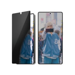 PanzerGlass Privacy - Ochrana obrazovky pro mobilní telefon - ultra široký tvar - sklo - s bezpečnostním filtrem - pro Samsung