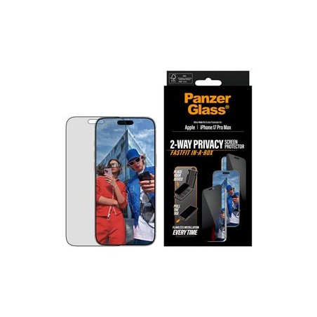 PanzerGlass - Ochrana obrazovky pro mobilní telefon - ultraširoká velikost s FASTFIT IN-A-BOX - sklo - s bezpecnostním filtrem