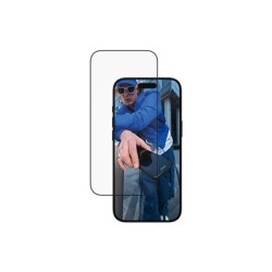 PanzerGlass - Ochrana obrazovky pro mobilní telefon - ultraširoký strih s EasyAligner - sklo - barva rámu cerná - pro Apple