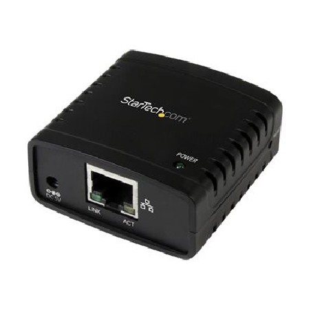 StarTech.com 10/100Mbps Ethernet to USB 2.0 Network Print Server - Windows 10 - LPR - LAN USB Print Server Adapter (PM1115U2)