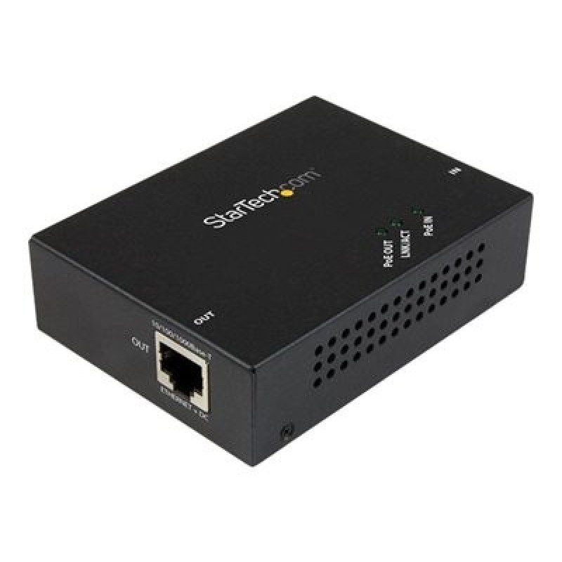 StarTech.com 1 Port Gigabit PoE+ Extender 802.3at & 802.3af - 100m (330ft) - Power over Ethernet Extender - PoE Repeater