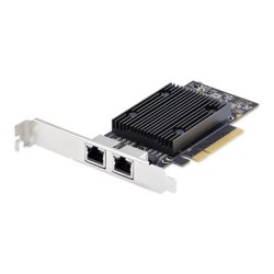 StarTech.com - Sítový adaptér - PCIe 3.0 x8 nízký profil - Gigabit Ethernet / 10Gb Ethernet x 2 - cerná - kompatibilní s TAA
