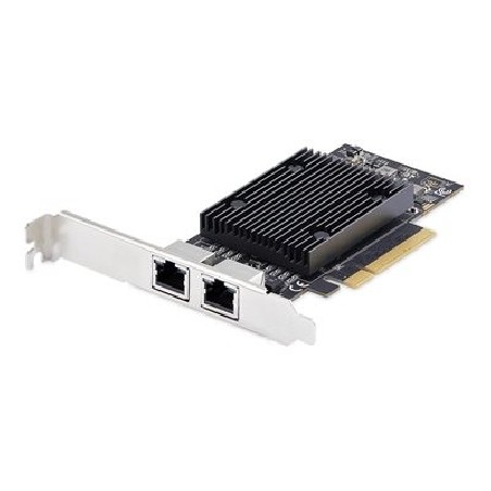 StarTech.com - Sítový adaptér - PCIe 3.0 x8 nízký profil - Gigabit Ethernet / 10Gb Ethernet x 2 - cerná - kompatibilní s TAA