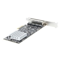 StarTech.com 4-Port 2.5Gbps NBASE-T PCIe Network Card, Intel I225-V Chip, Quad Port Computer Network Card, Multi-Gigabit NIC