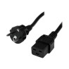 StarTech.com 2m (6ft) Computer Power Cord, 16AWG, EU Schuko to C19 Power Cord, 16A 250V, Black Replacement AC Cord, TV/Monitor