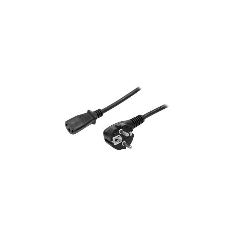 StarTech.com 2m (6ft) Computer Power Cord, 18AWG, EU Schuko to C13 Power Cord, 10A 250V, Black Replacement AC Cord, TV/Monitor