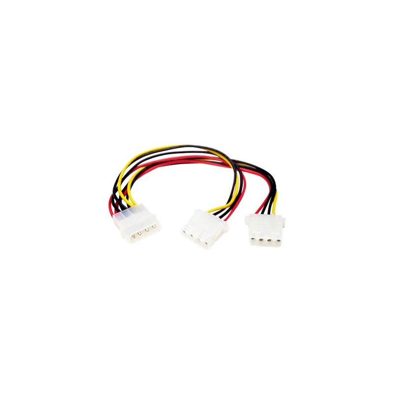 StarTech.com LP4 to 2x LP4 Power Y Splitter Cable M/F - LP4 Splitter - Molex Y Splitter - Molex Splitter (PYO2L) - Elektrický