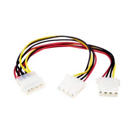 StarTech.com LP4 to 2x LP4 Power Y Splitter Cable M/F - LP4 Splitter - Molex Y Splitter - Molex Splitter (PYO2L) - Elektrický