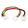 StarTech.com LP4 to 2x LP4 Power Y Splitter Cable M/F - LP4 Splitter - Molex Y Splitter - Molex Splitter (PYO2L) - Elektrický