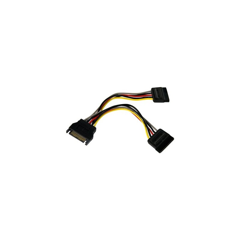 StarTech.com 6in SATA Power Y Splitter Cable Adapter - M/F - Power splitter - SATA power (M) to SATA power (F) - 6 in
