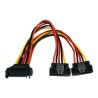 StarTech.com 6in Latching SATA Power Y Splitter Cable Adapter - M/F - 6 inch Serial ATA Power Cable Splitter - SATA Power Y