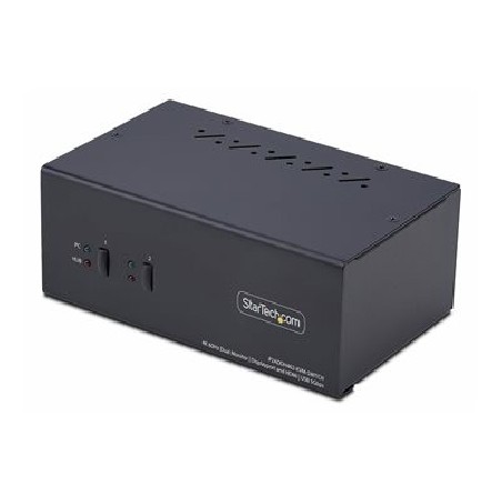 StarTech.com 2-Port Dual-Monitor DisplayPort en HDMI KVM Switch, 4K 60Hz - Prepínac KVM / audio / USB - 2 x KVM / zvuk / USB